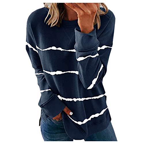 CKCC Purple Dress Shirts Women Sweaters Sexy Fall Clothing 2020 lace up top Plus Size Navy Black Big Sleeve Blouse Blue Tops Blouses Casual Button Down Pink Elegant, Logo for Women, 10 # Navy, Large
