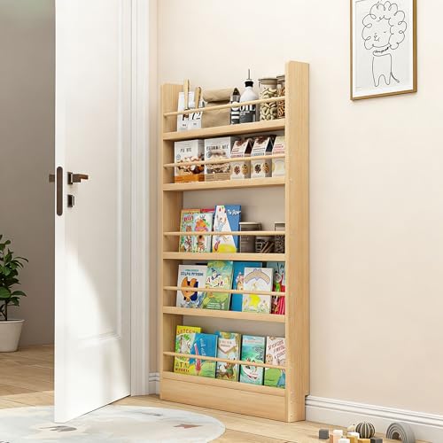 TrixmEsque Libreria Infantil Detrás de la Puerta Estanterias Almacenaje Madera Organizador Juguetes para Dormitorio Salon Cocina Oficina Wood 5 Layers 23.6 in