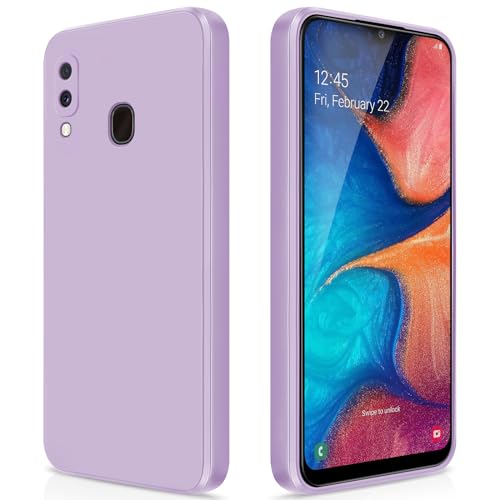 GiiYoon Cover per Samsung Galaxy A20E Custodia in Silicone, Custodia Antiurto Case Sottile in Silicone TPU con Strato Interno in Fibra e Protezione della Fotocamera, Viola