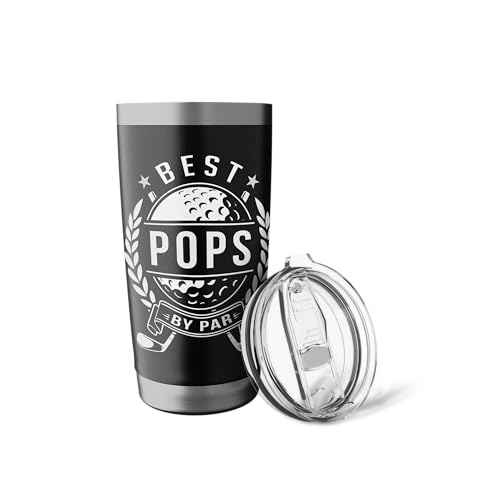 Pops The Best By Par Golf Lover Stainless Steel Insulated Tumbler