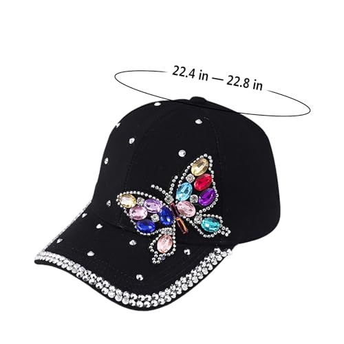 Gorra deportiva de mujer con mariposa y strass miniatura 6