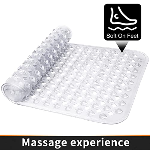 Yimobra Non Slip Bathtub Mat, Bath Mats for Tub Shower Mat with Drain Holes Suction Cups, Machine Washable, BPA, Latex, Phthalate Free - Image 4
