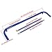 HECASA 49'' Universal Racing Harness Bar Seat Belt Compatible with Ford Honda Mitsubishi Safety Stainless Steel Rod Kit Works with All 4-Point, 5-Point and 6-Point - Blue NN857