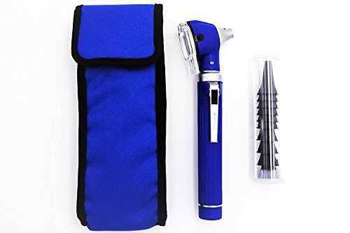 Otoscope poche fibre optique mini bleu idéal pour les visites médicales à domicile