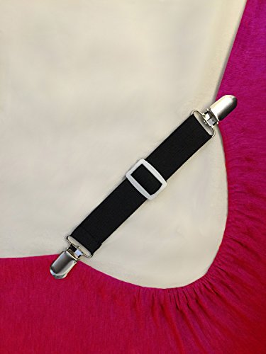 Elegance Linen Adjustable Sheet Set Holder Strap Suspender Gripper 100% Satisfaction Guarantee 4 Pack (16 Pieces)