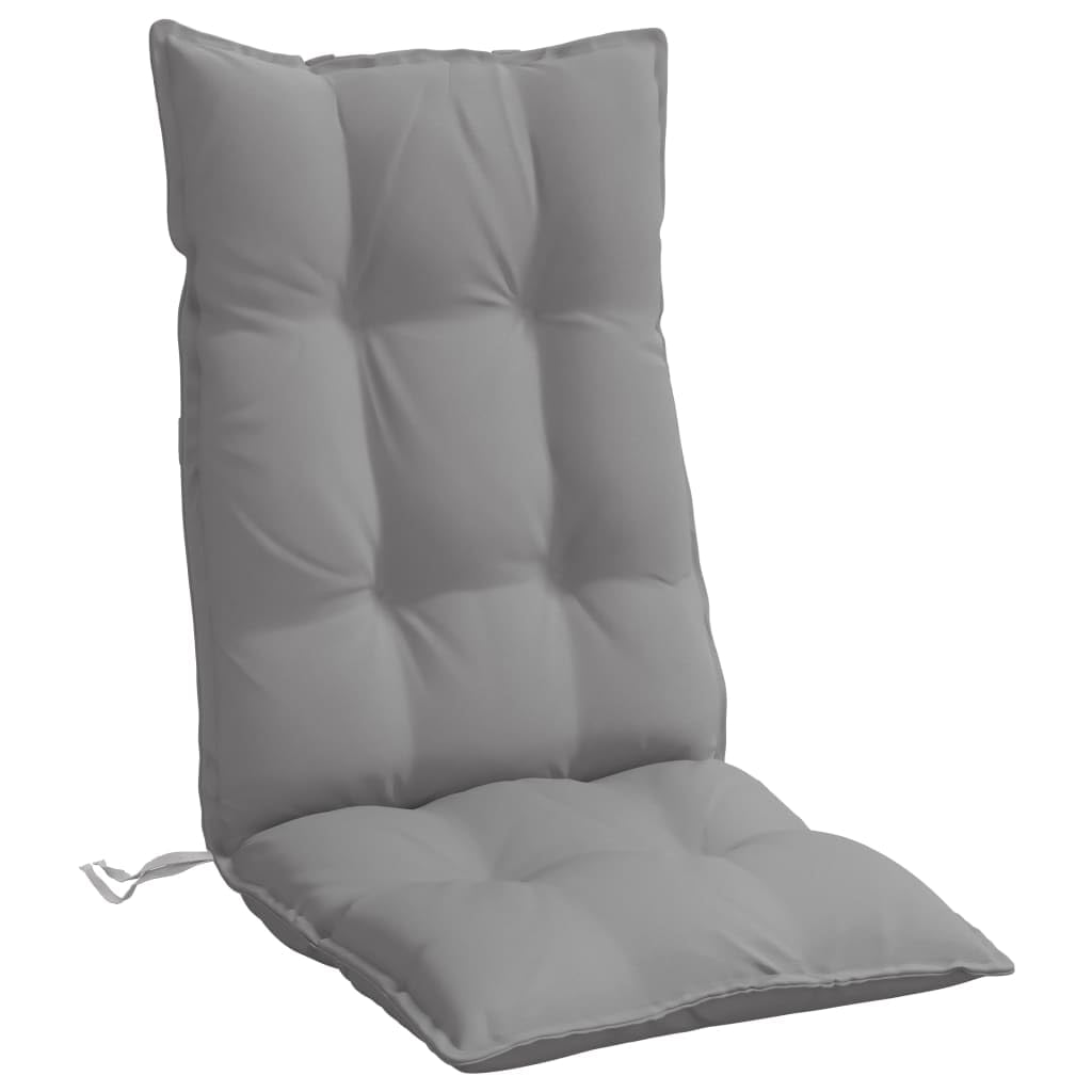 2 cuscini per sedia con schienale alto, in tessuto Oxford, 120 x 50 x 7 cm, impermeabili, antiscivolo, con lacci ed elastici, per sedia da giardino, sala da pranzo, ufficio, balcone, terrazza