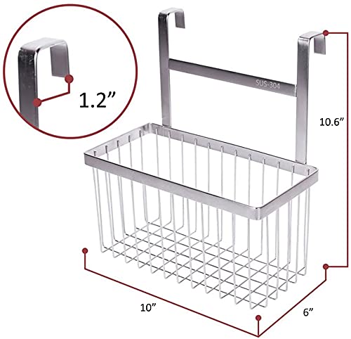 LUANT Over The Bathroom Shower Door Caddy Hanging Storage Organizer Baskets, Bathroom Over the Door Shower Caddy for Shampoo, Conditioner, Soap,2PCS by LUANT - Image 2