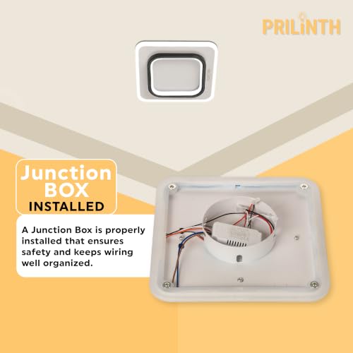 Image of 50W 3 Colour Modes LED Ceiling Light (Black, Square)