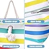 URAQT Große Wasserdichte Strandtasche mit Reißverschluss und Taschen für Damen, XXL Familie, Damen Beach Tote Bag Schultertasche, Geeignet für den Strandurlaub Wasserdichte Tasche #2