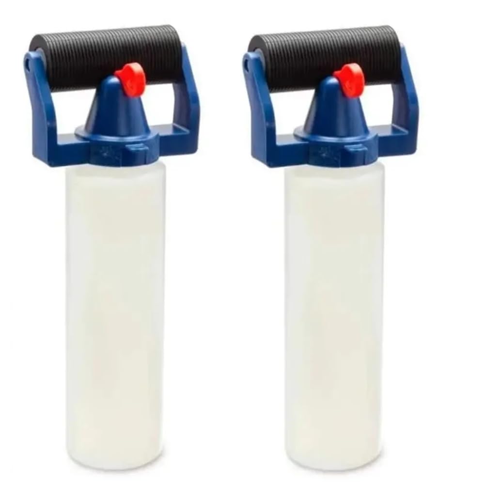 Lwaviwer As Shown 2Pcs Glue Applicator Roller Dispenser Pe Plastic Applicator Bottle 8Oz Glue Bottle For Wood Processing Painting Supply