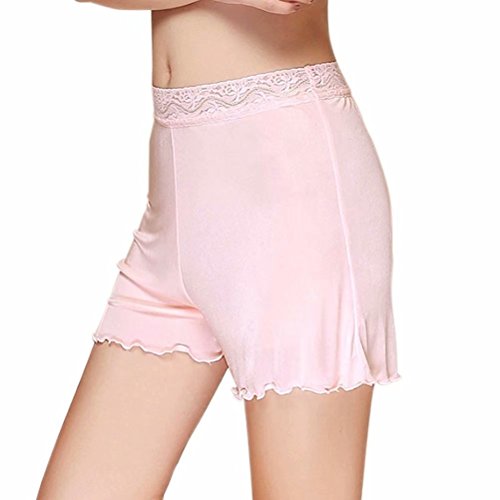Zylioo Culotte en soie de mûrier ultra mince stretch pour pantalon de sécurité - Rose - Taille M Cover