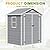 Greesum 6x4FT Plastic Outdoor Storage Shed, Resin Shed with Floor and Window, Tool Sheds with Lockable Door and Vent, for Garden, Garage, Lawn, Light Gray