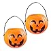 Secchio di zucca di Halloween di Toyvian Cestino di caramella di plastica Dolcetto o scherzetto Candy Pail Holder Candy 17cm 2 Pz