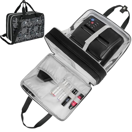 ZIOZERTT Tattoo Travel Case for Equipment and Supplies,Black Print,Bag Only