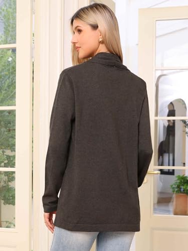 Allegra K Cardigan Sweaters for Women Open Front Long Sleeve Lightweight Knit Cardigans3