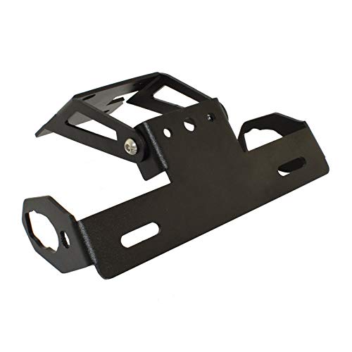 Portamatriculas Moto Uso de Ajuste for Kawasaki Ninja 650 Z650 2017 2018 2018 2018 2019 2020 2021 Titular de la Placa de matrícula con luz Porta Matricula Moto