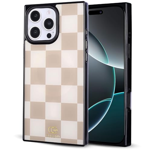 Image of COCOMII Rectangle for iPhone 16 Pro Case, Neutral Checkered