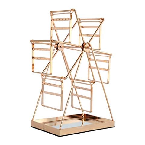 ShiLiLiShop Jewelry Boxes Organizers Towers Hangers Jewellery Stand Jewellery Holde Jewellery Tree Stud Earrings Ring Jewelry Stand Home Creative Rotating Jewelry Display Stand Earring Storage Rack Cover