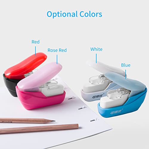 Mini grampeador seguro portátil sem grampos sem grampos 4 folhas capacidade para encadernação de pap