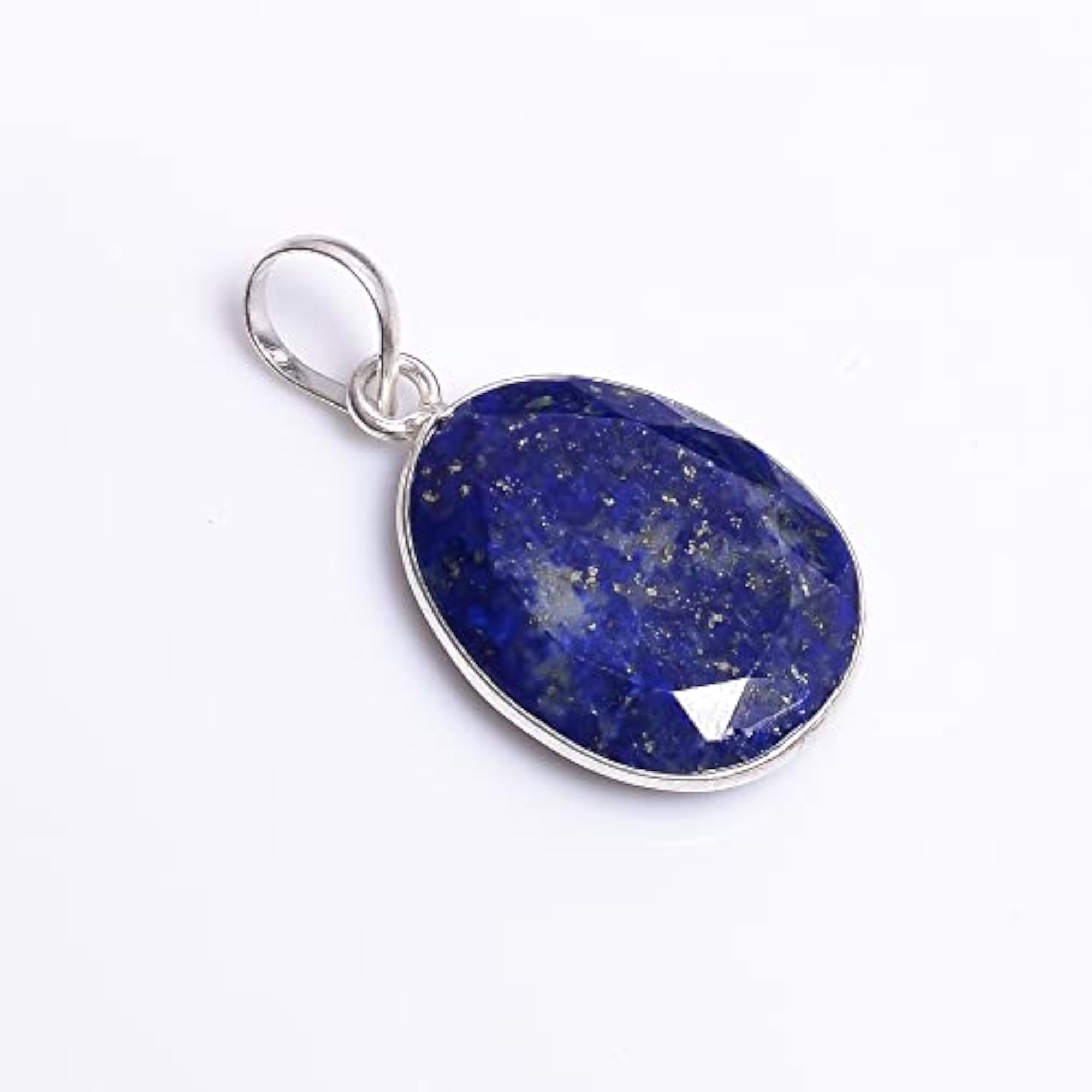 Women's AAA+ Exclusive Lapis Lazuli Fancy Shape Sterling Pendant