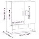 vidaXL Wandschrank, Hängeschrank mit viel Stauraum, Wandmontage Badschrank Medizinschrank, Aufbewahrungsschrank für Wohnzimmer, Sonoma Eiche Holzwerkstoff