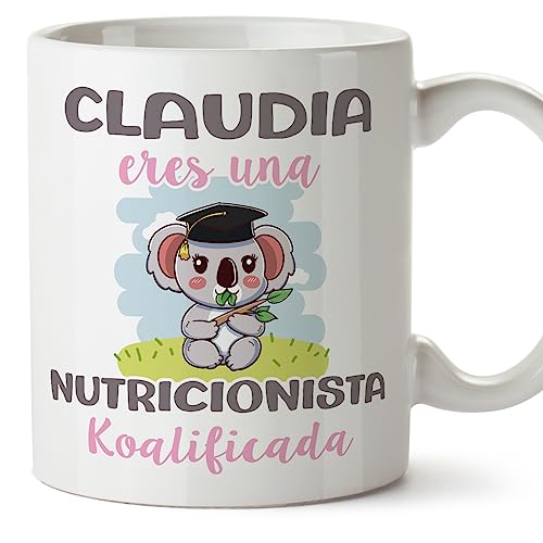 MUGFFINS Tazas Personalizadas para NUTRICIONISTA - En Español - Koalificados Personalizados - 11 oz / 330 ml - Regalo Personalizable original y divertido