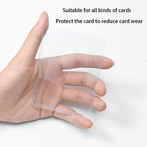 Jolbndcv 50 Sheets Topload Card Holder Top Loader Cards Trading Card Sleeves for Baseball Football Basketball Hockey Golf 3" x 4" Clear - Thumbnail 6