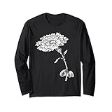 ビンテージ カーネーション ボタニカル ベクトル カットアウト。 長袖Tシャツ