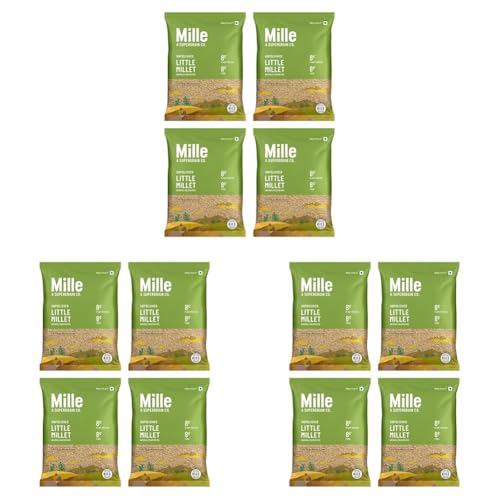 Image of Mille Little Millet Whole Grain | Kutki /Samai /Same /Samulu | Ideal for Fasting | Unpolished, Toasted, No Soaking Required | High Plant Protein and Fibre | Sambar, Rajma, Dal, BisiBeleBath Rice Replacement | 100% Whole Grain | Just cook for 6 minutes | 2 kg