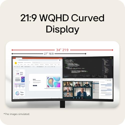 Image of LG 34U601B 86cm (34 Inch) 21:9 UltraWide WQHD (3440x1440) Curved Monitor(1800R), 120Hz, Flicker Safe, sRGB 99% (Typ.), HDR10, Anti-Glare, 3-Side Virtually Borderless, HDMI, DP, Tilt Adjustable, Black