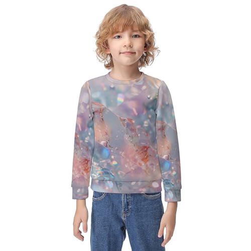 Glitter SparklesChildren's Casual Pullover Sweatshirt Loose Fit9-11Y