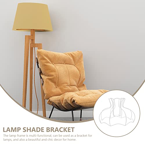 Image of OSALADI European Style Diy Lampshade Frame with E27 Socket Lamp Shade Bracket for Table Lamp Metal Light Support Stand for Home and Restaurant Lighting Projects 11.41X11.41X7.95 Inches