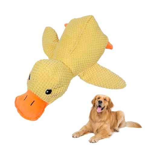 Anatra antistress per cani, giocattolo per cani, giocattolo squeaky, giocattolo indistruttibile, antistress, giocattolo per cuccioli, per alleviare lo stress