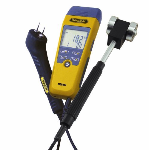 General Tools & Instruments MM70D-7022KIT Moisture Meter Kit, Pin Type or Pinless, With Two Probes and Case Style: With Two Probes and Case Size: Pinless, Model: MM70D-7022KIT, Tools & Outdoor Store