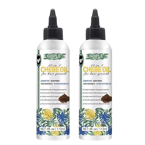 Natural 10 in 1 Chebe Oil Moisturizer for Scalp African Chebe Powder for Hair Growth Stronger Thicker Longer for All Hair Types(2pcs)