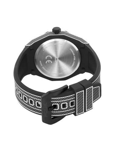 Image of FCUK Escarp Quartz| Analog Display | Black Dial | Black Silicone Strap | Watch for Men - FCMX09B