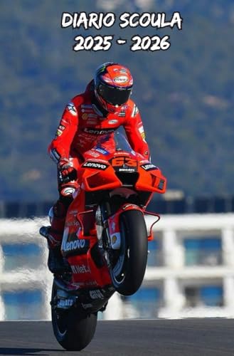 Diario Scuola 2025 2026 Tema Moto Da Corsa: Pianificatore settimanale appositamente progettato per gli studenti, con un layout di due pagine per ogni settimana