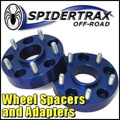 Spidertrax 1.38" Wheel Adapters, 5x5" to 5x4.5" Bolt Pattern, Aluminum - Pair
