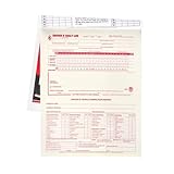 2-in-1 Driver Daily Log Book 25-pk. with Detailed Driver Vehicle Inspection Report - Book Format with 31 Sets, 2-Ply with Carbon, 8.5
