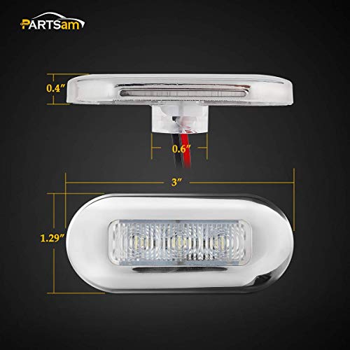 Marine Bateau LED Oblong Light Pack de 4 Lampes Transparentes Éclairage Blanc
