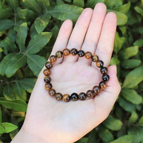 FIRAZIO 16PCS Semi-Precious Gemstone Bracelet - Crystal Stone Beaded Bracelets for Women Men 8mm Round Beaded Stretch Bracelets Unisex Yoga Bracelets Gifts (16Pcs)4