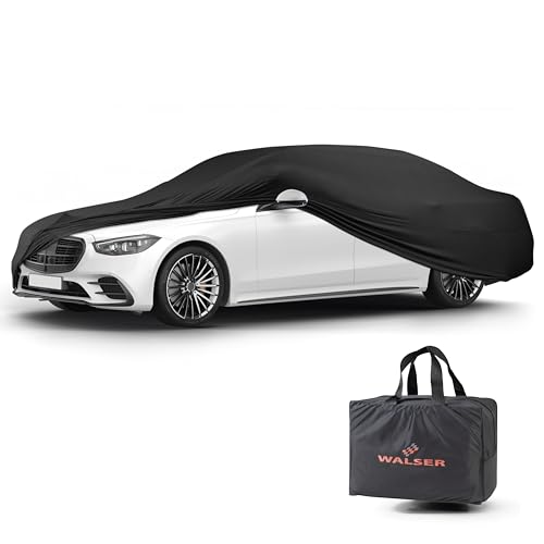 WALSER bâche d'intérieur pour voiture Indoor Stretch, Bâche complet pour l'intérieur, étanche à la poussière pour voiture Taille 3 noir