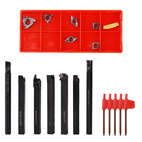 Sculpture L'outil du Bois Porte Multifonctions carbure Monobloc Inserts Boring Bar avec des clés for Tour Outils Outil de Tournage à la Main Lathe Tool Set (Size : Normal)