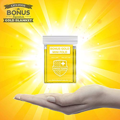 Swiss Safe Emergency Thermal Blankets Survival Front