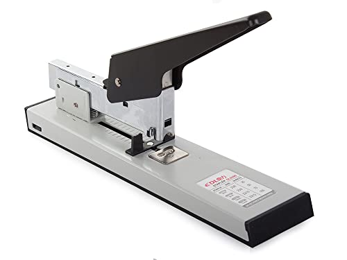 HUKITECH Grapadora para papel – de metal – Grapadora – Grapa hasta 100 hojas de papel – Ajuste de la profundidad de inserción de las hojas hasta 7 cm – Apto para tamaños de grapas 23/6, 23/8, 23/10,