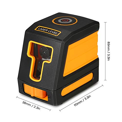 OWSOO Auto-nivelamento 2 linhas Nível de laser vermelho Kit profissional de nivelamento de linha cru
