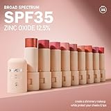 KYDA Mineral Color Balm, SPF 35, Buildable Shimmer Color for Lip and Cheek, Natural Shimmer Cream Blush Stick, Lightweight Blendable, Multiuse Makeup Balm, SHY - Image 4