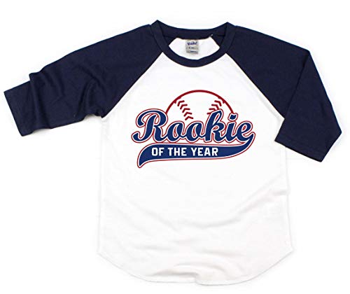 Rookie of The Year First Birthday Baby Boy Custom T-Shirt One Year Old Toddler Baseball Theme Kids Tees Personalized Shirt