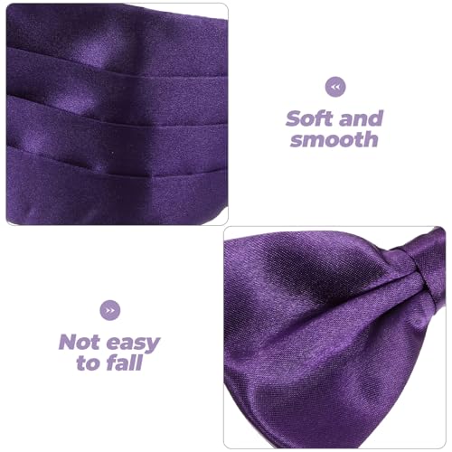 Set de Tira para Cintura, Corbata y Pañuelo Morado para Hombre miniatura 3