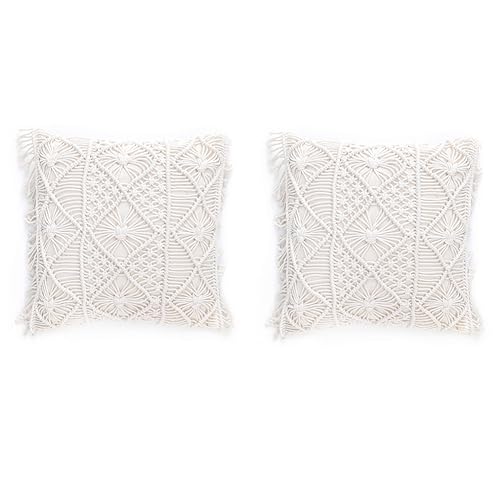 Joumitty de Almohada: 1 Juego de de CojíN Estilo Bohemio, de Almohada Decorativa de AlgodóN con Flecos